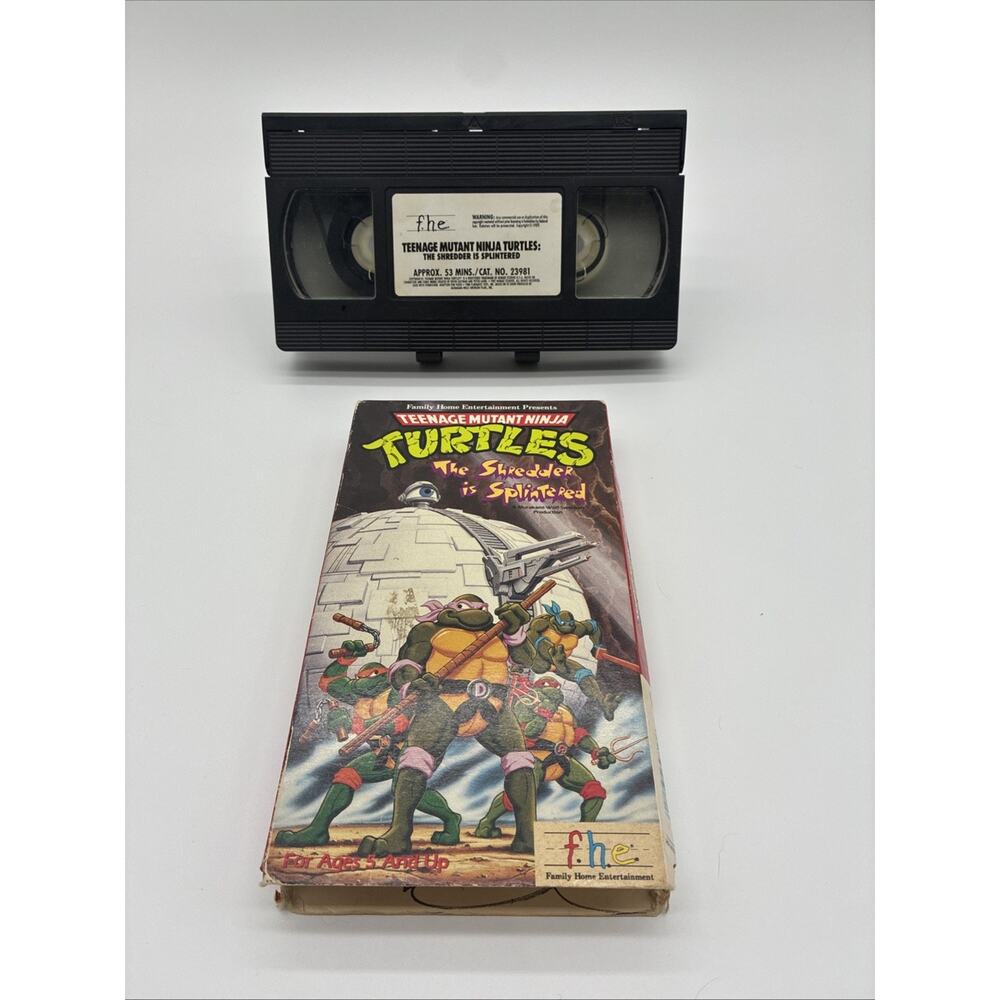 Teenage Mutant Ninja Turtles The Shredder Is Splintered VHS 1987 FHE